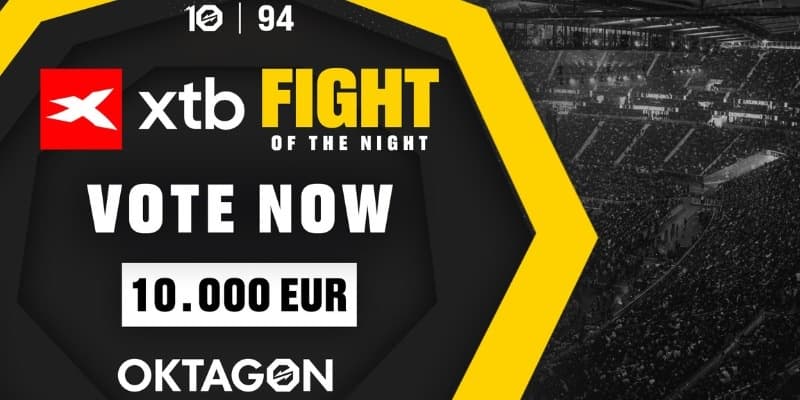 ROZHODNI O ZÁPASE VEČERA! OKTAGON 94 PŘINÁŠÍ BONUS XTB FIGHT OF THE NIGHT